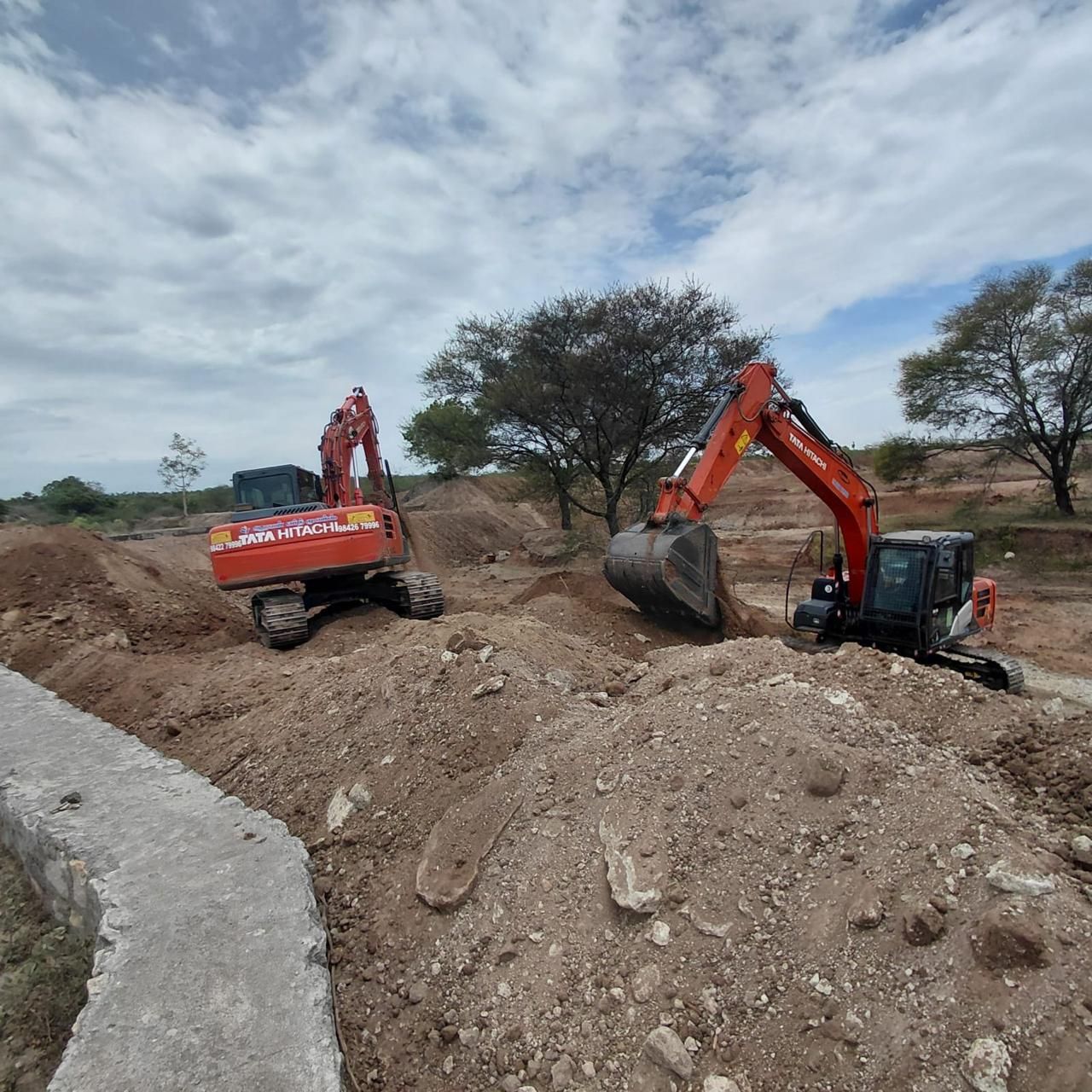 Channel-shaping work on the River Kousika restoration project